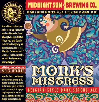 Monks mistress beer label